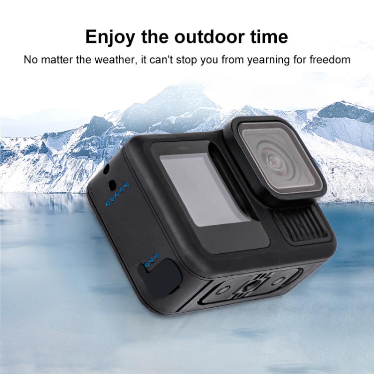 BS Plastic Battery Side Interface Cover with Silicone Plug for GoPro HERO13 Black /12 Black /11 Black /10 Black /9 Black - Skeleton Housing by PMc TechLife | Online Shopping South Africa | PMc TechLife | Buy Now Pay Later Mobicred