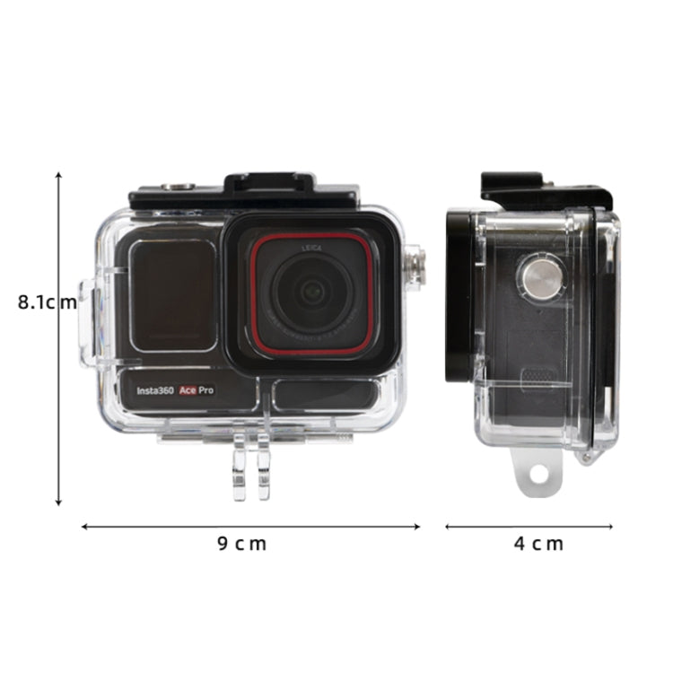 For Insta360 Ace Pro 2 Underwater Waterproof Housing Case with Base Adapter & Screw (Transparent) - free shipping - PMC TechLife - Order now!