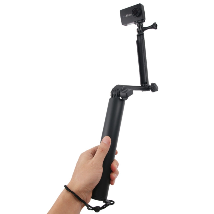 3-Way Monopod + Magic Mount Selfie Stick for GoPro, Insta360, DJI and Other Action Cameras, Length: 24.5-63cm(Black) - Extendable Pole by PMC TechLife | Online Shopping South Africa | PMC TechLife | Buy Now Pay Later Mobicred