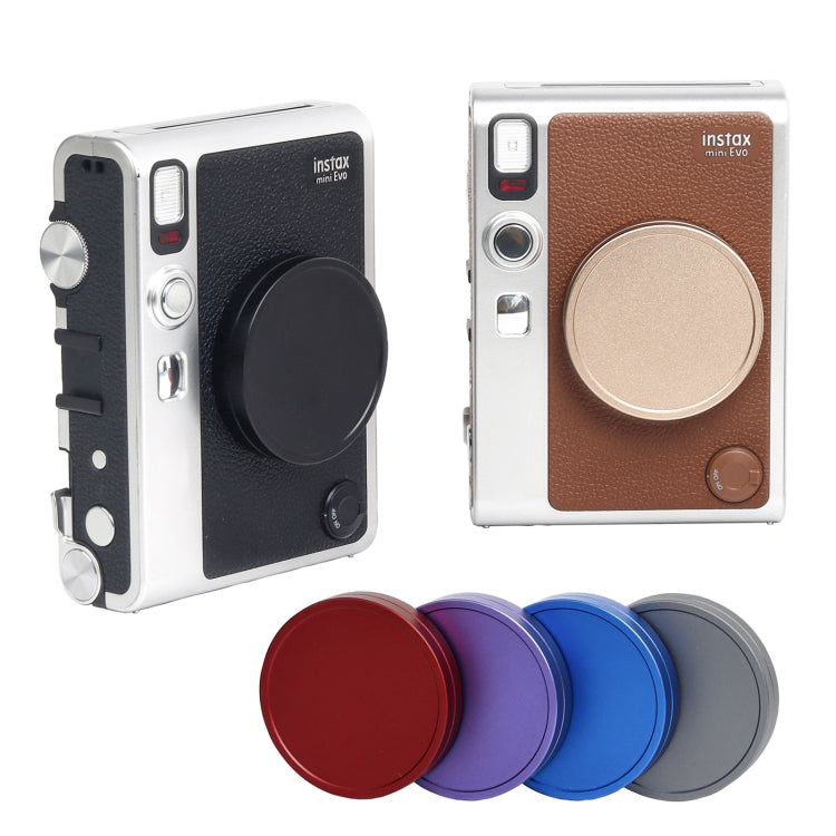 For FUJIFILM Instax mini EVO Camera Lens Cap Aluminum Alloy Protective Cover (Black) - Lens Cap by PMC TechLife | Online Shopping South Africa | PMC TechLife | Buy Now Pay Later Mobicred