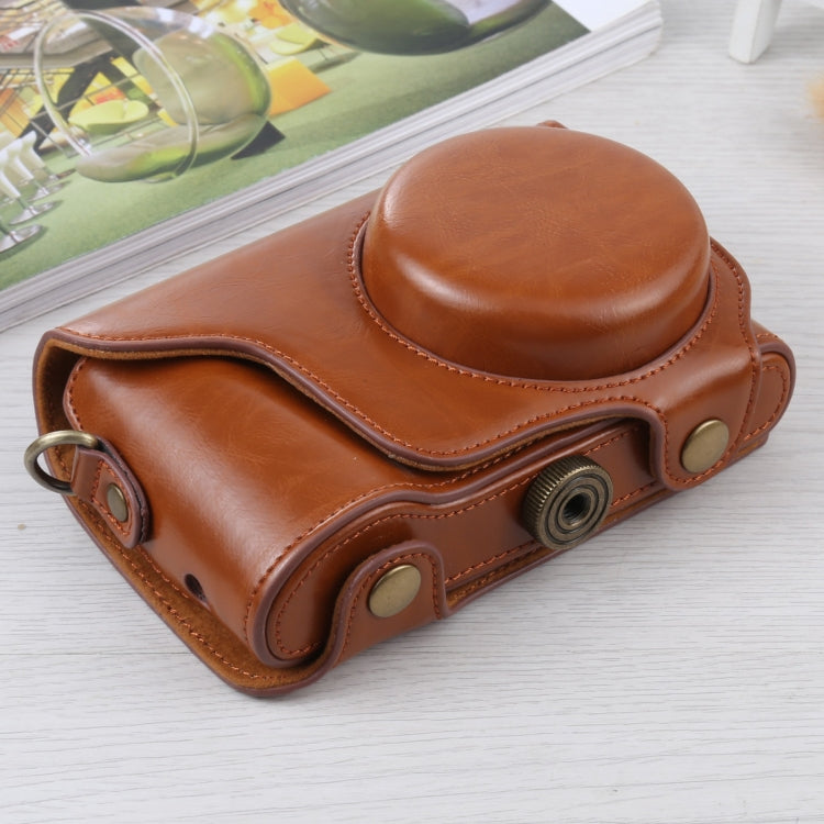 Full Body Camera PU Leather Case Bag with Strap for Samsung Galaxy Camera EK-GC100 / EK-GC110 / EK-GC200(Brown) - free shipping - PMC TechLife - Order now!