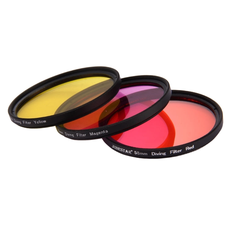 58mm Yellow + Red + Purple Diving Lens Filter for GoPro HERO7 Black/6 /5 - Lens Filter by PMC TechLife | Online Shopping South Africa | PMC TechLife | Buy Now Pay Later Mobicred