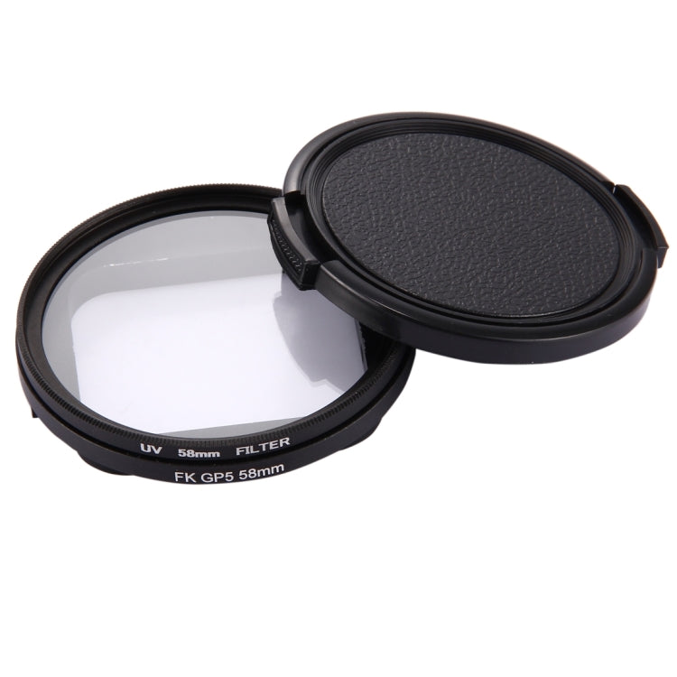 58mm 3 in 1 Round Circle UV Lens Filter with Cap for GoPro HERO7 Black/6 /5 - free shipping - PMC TechLife - Order now!