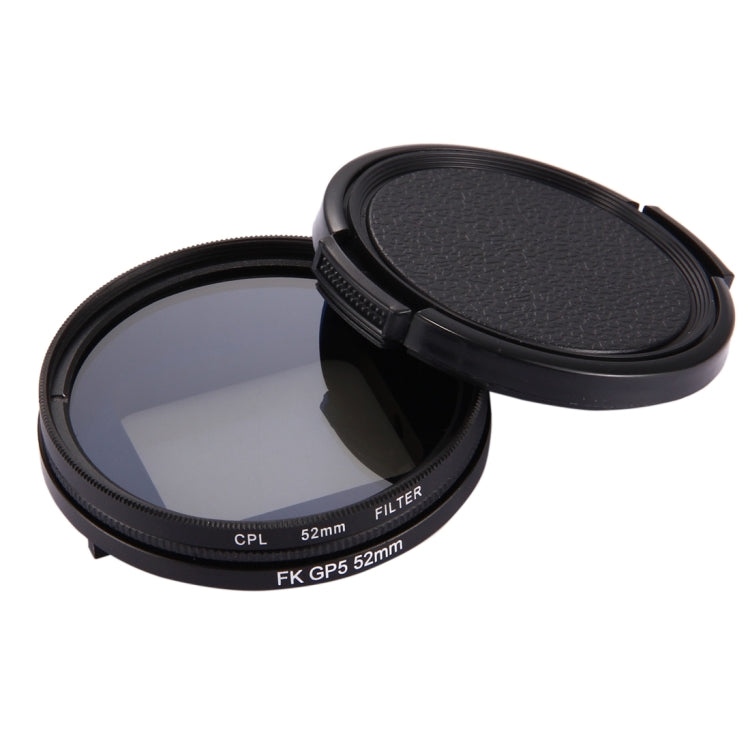 52mm 3 in 1 Round Circle CPL Lens Filter with Cap for GoPro HERO7 Black/6 /5 - Lens Filter by JSR | Online Shopping South Africa | PMC Jewellery | Buy Now Pay Later Mobicred