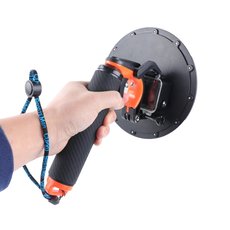 Shutter Trigger + Dome Port Lens Transparent Cover + Floating Hand Grip Diving Buoyancy Stick with Adjustable Anti-lost Strap & Screw & Wrench for GoPro HERO7 /6 /5 - Lens Transparent Cover by PMC TechLife | Online Shopping South Africa | PMC TechLife | Buy Now Pay Later Mobicred