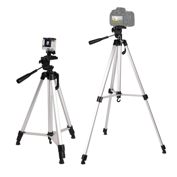 Live Broadcast Tripod 3-Section Folding Legs Aluminum Alloy Tripod Mount with U-Shape Three-Dimensional Tripod Head & Phone Clamp for DSLR & Digital Camera, Adjustable Height: 47.5-133cm - free shipping - PMC TechLife - Order now!