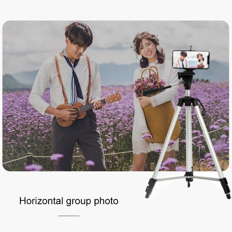 Live Broadcast Tripod 3-Section Folding Legs Aluminum Alloy Tripod Mount with U-Shape Three-Dimensional Tripod Head & Phone Clamp for DSLR & Digital Camera, Adjustable Height: 47.5-133cm - free shipping - PMC TechLife - Order now!