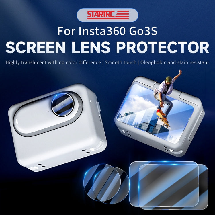 For Insta360 GO 3S STARTRC 2 in 1 2pcs Screen Tempered Glass Film and 2pcs Lens TPU Film - Protective Film & Stickers by STARTRC | Online Shopping South Africa | PMC Jewellery | Buy Now Pay Later Mobicred