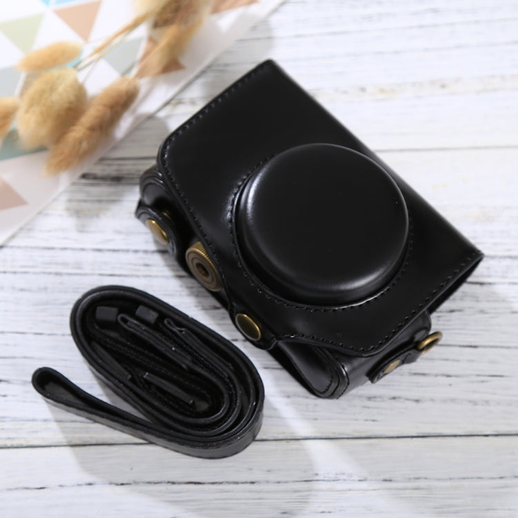 Full Body Camera PU Leather Case Bag with Strap for Canon PowerShot SX730 HS / SX720 HS (Black) - free shipping - PMC TechLife - Order now!