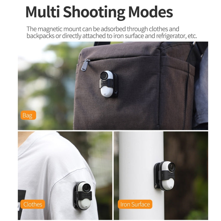 For Insta360 GO 3 Sunnylife Magnetic Neck Mount Chest Body Camera Necklace Lanyard POV Vlog Holder (Black) - free shipping - PMC TechLife - Order now!