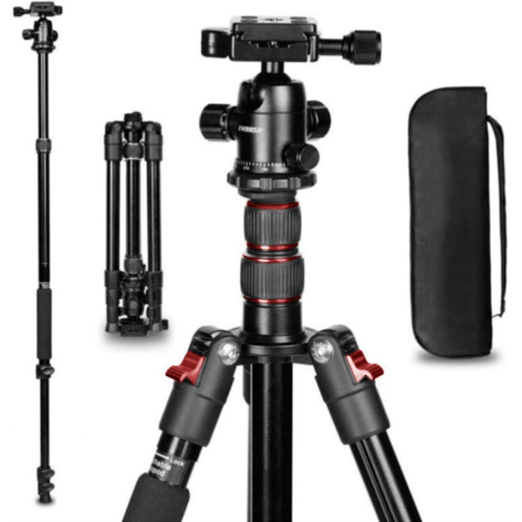 TRIOPO K2508S+B1S Adjustable Portable  Aluminum Alloy Tripod with Ball Head for SLR Camera(Red) - free shipping - PMC TechLife - Order now!
