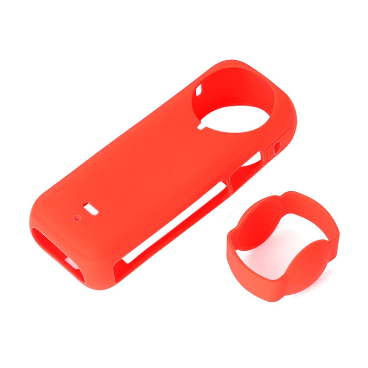 For Insta360 X4 Silicone Protective Case with Lens Cover (Red) - Case & Bags by PMC Jewellery | Online Shopping South Africa | PMC Jewellery | Buy Now Pay Later Mobicred