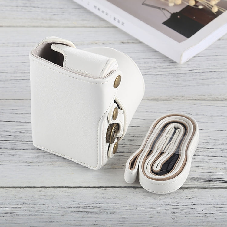 Full Body Camera PU Leather Case Bag with Strap for Sony A5100 / A5000 / NEX-3N (16-50mm / 40.5mm Lens) (White) - free shipping - PMC TechLife - Order now!