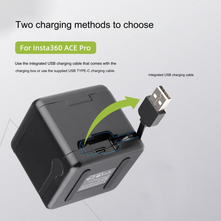 For Insta360 Ace Pro / Ace Tri-Battery Charging Box Case (Black) - free shipping - PMC TechLife - Order now!