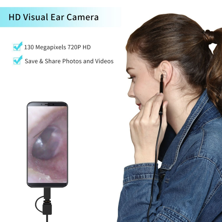 iw99A 1.3MP WiFi HD Visual Eardrop Endoscope Borescope with 6 LEDs, IP67 Waterproof, Lens Diameter: 5.5mm, Length: 2m -  by PMC Jewellery | Online Shopping South Africa | PMC Jewellery | Buy Now Pay Later Mobicred