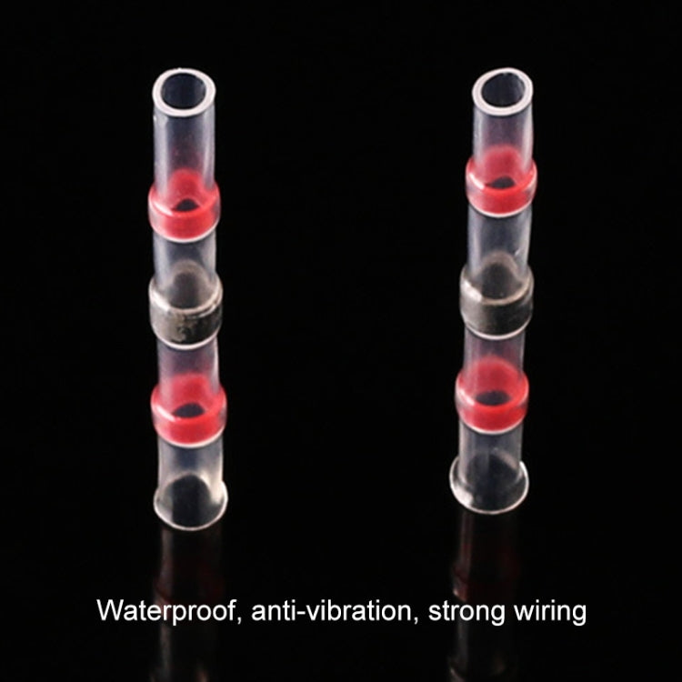 100 PCS AWG22-18 0.5-1.5mm Seal Heat Shrink Butt Wire Connectors Red Terminals Solder Sleeve(Red) - Solder Sleeve by PMC TechLife | Online Shopping South Africa | PMC TechLife | Buy Now Pay Later Mobicred