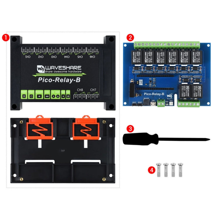 Waveshare Multi Protection 8-Channel Industrial Relay Module for Raspberry Pi Pico - Mini PC Accessories by WAVESHARE | Online Shopping South Africa | PMC Jewellery | Buy Now Pay Later Mobicred