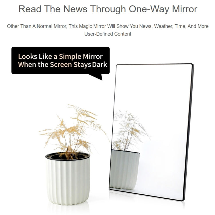 Waveshare 13.3 inch Magic Mirror, Voice Assistant, Touch Control(EU Plug) - free shipping - PMC Jewellery - Order now!