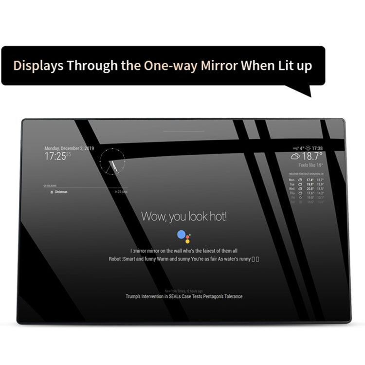 Waveshare 13.3 inch Magic Mirror, Voice Assistant, Touch Control(EU Plug) - free shipping - PMC Jewellery - Order now!