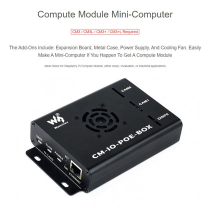 Waveshare Mini-Computer for Raspberry Pi CM(EU Plug) - Mini PC Accessories by PMC Jewellery | Online Shopping South Africa | PMC Jewellery | Buy Now Pay Later Mobicred