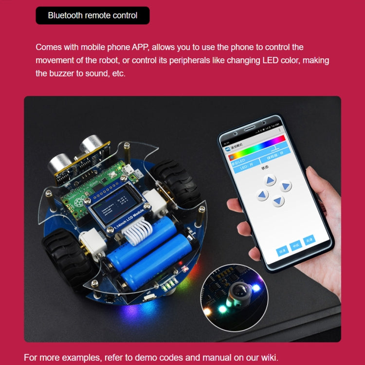 Waveshare PicoGo Mobile Robot, Based on Raspberry Pi Pico, Self Driving, Remote Control(EU Plug) - Robotics Accessories by WAVESHARE | Online Shopping South Africa | PMC Jewellery | Buy Now Pay Later Mobicred