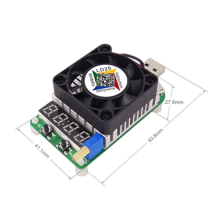 LD25 Adjustable Current Voltage Electronic USB Load Resistor Discharge Battery Test - Resistor / Diodes by PMC TechLife | Online Shopping South Africa | PMC TechLife