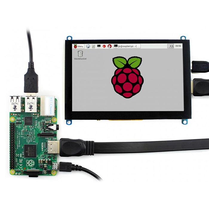 WAVESHARE 5 Inch HDMI LCD (H) 800x480 Touch Screen  for Raspberry Pi Supports Various Systems - LCD & LED Display Module by PMC Jewellery | Online Shopping South Africa | PMC Jewellery | Buy Now Pay Later Mobicred