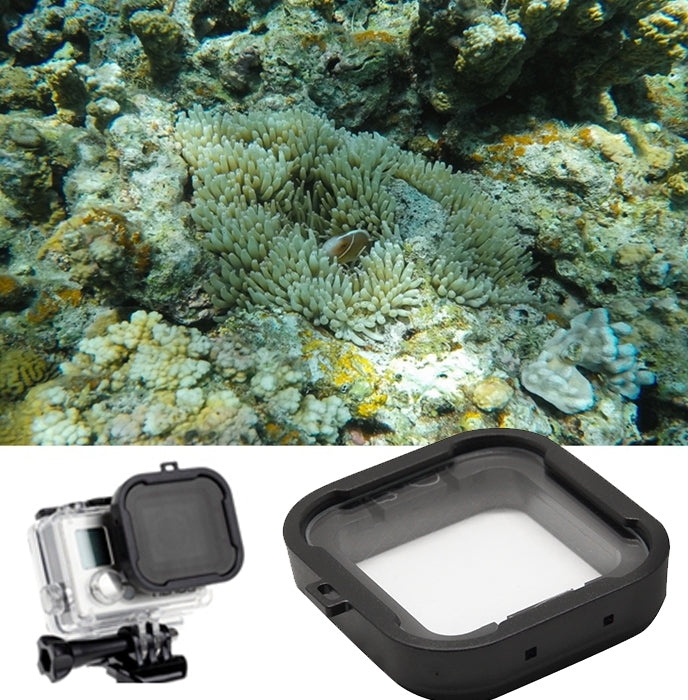 Cube Snap-on Dive Housing Lens 6 Lines Star Filter for GoPro HERO4 /3+ - Lens Filter by PMC Jewellery | Online Shopping South Africa | PMC Jewellery | Buy Now Pay Later Mobicred