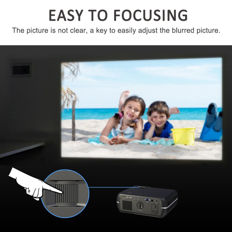 DH-A10 5.8 inch LCD Screen 4200 Lumens 1280 x 800P HD Smart Projector with Remote Control,Android 6.0 OS, Support WiFi, Bluetooth,HDMIx2, USBx2, VGA, AV IN/RCA, RJ45, LAN(White) - LED Projector by PMc TechLife | Online Shopping South Africa | PMc TechLife | Buy Now Pay Later Mobicred