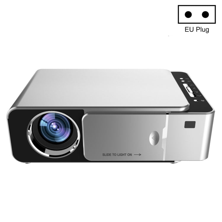 T6 2000ANSI Lumens 1080P LCD Mini Theater Projector, Phone Version, EU Plug(Silver) - LED Projector by PMC Jewellery | Online Shopping South Africa | PMC Jewellery | Buy Now Pay Later Mobicred