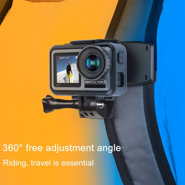 RUIGPRO 360 Degree Rotation Backpack Rec-Mounts Clip Clamp Mount with Screw for GoPro HERO9 Black / HERO8 Black /7 /6 /5 /5 Session /4 Session /4 /3+ /3 /2 /1, DJI Osmo Action, Xiaoyi and Other Action Cameras(Black) -  by RUIGPRO | Online Shopping South Africa | PMC Jewellery | Buy Now Pay Later Mobicred