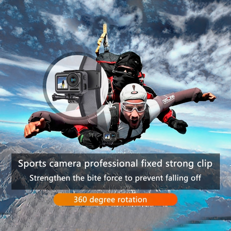 RUIGPRO 360 Degree Rotation Backpack Rec-Mounts Clip Clamp Mount + Phone Clamp for GoPro, Insta360, DJI and Other Action Cameras(Black) - Mount & Holder by RUIGPRO | Online Shopping South Africa | PMC TechLife | Buy Now Pay Later Mobicred