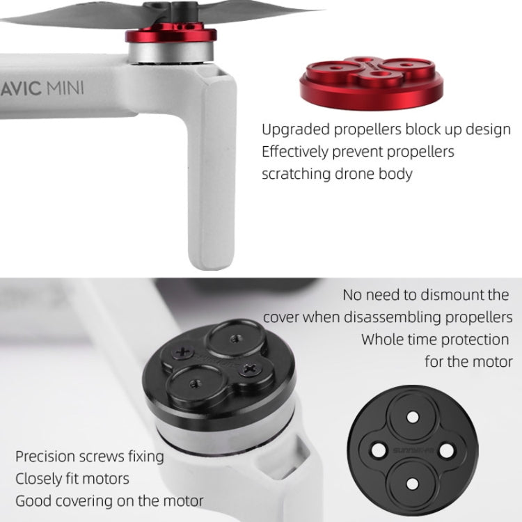 4 PCS Sunnylife Motor Metal Protection Cover for DJI Mavic Mini 1(Red) - Others by Sunnylife | Online Shopping South Africa | PMC Jewellery | Buy Now Pay Later Mobicred