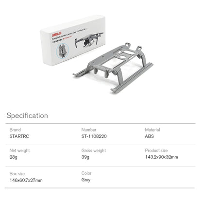 STARTRC Folding Anti-fall Anti-dirt Heightened Landing Gear Training Rack for DJI Mavic Air 2 /  Air 2S(Grey) - Holder Series by STARTRC | Online Shopping South Africa | PMC Jewellery | Buy Now Pay Later Mobicred
