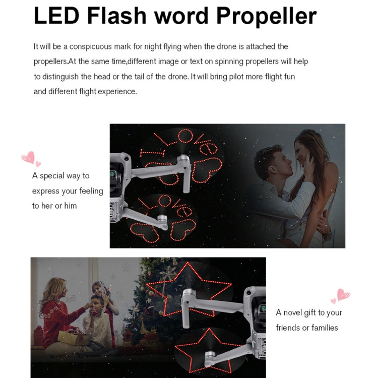 STARTRC 1 Pair Foldable Color LED DIY Flash Editable Word Lamp Propellers for DJI Mavic Air 2 - DIY Propeller by STARTRC | Online Shopping South Africa | PMC Jewellery | Buy Now Pay Later Mobicred