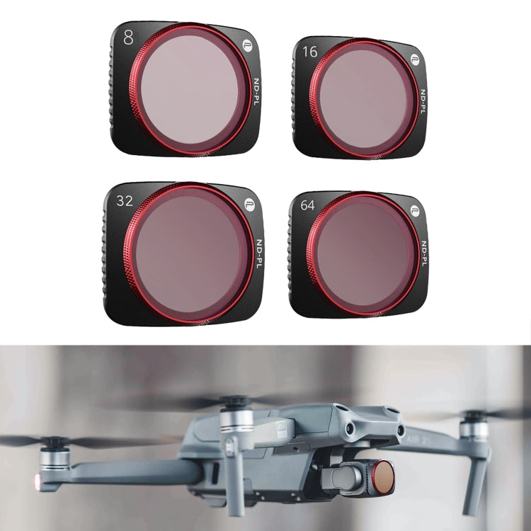 PGYTECH P-16B-063 4 in 1 NDPL8+NDPL16+NDPL32+NDPL64 Lens Filter Kits for DJI Air 2S - Mavic Lens Filter by PGYTECH | Online Shopping South Africa | PMC Jewellery | Buy Now Pay Later Mobicred