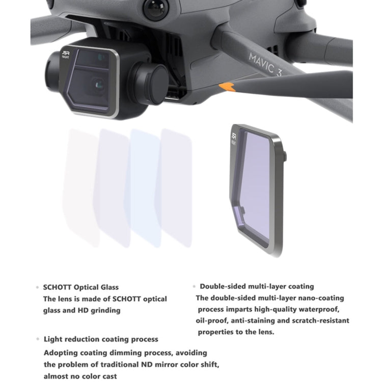 JSR Drone Variable VND 2-5 Stop + VND 6-9 Stop Lens Filter for DJI Mavic 3 - free shipping - PMC TechLife - Order now!