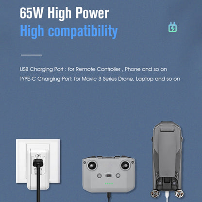 STARTRC GaN 65W Constant Voltage Smart QC 3.0 Fast Charger for DJI Mavic 3(US Plug) - Charger by PMC Jewellery | Online Shopping South Africa | PMC Jewellery | Buy Now Pay Later Mobicred