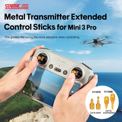 STARTRC Pair Heighten Retractable Adjustment Detachable Rocker Joystick for DJI Mini 3 Pro Remote Control(Gold) - Others by STARTRC | Online Shopping South Africa | PMC Jewellery | Buy Now Pay Later Mobicred