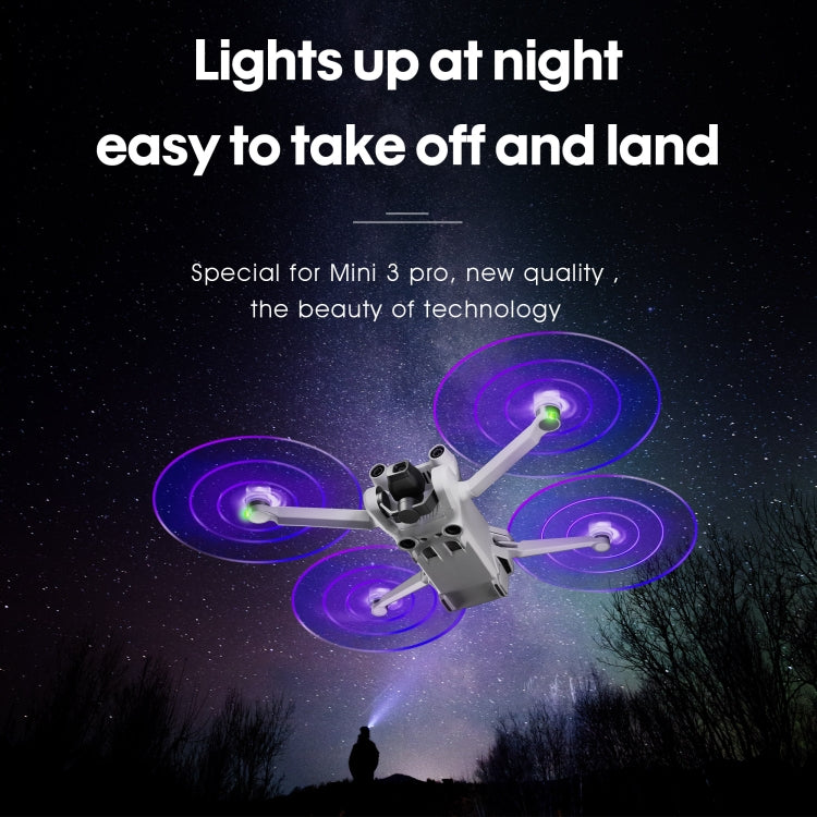 For DJI Mavic Mini 3 Pro STARTRC 2 Pairs Color LED Flash Lamp Low Noise Propellers (Transparent) - DIY Propeller by STARTRC | Online Shopping South Africa | PMC Jewellery
