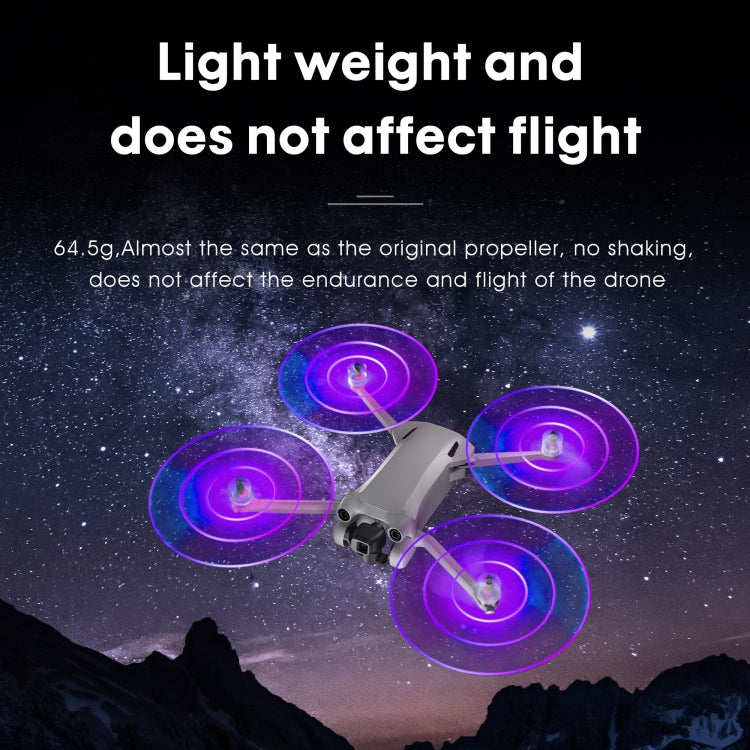 For DJI Mavic Mini 3 Pro STARTRC 2 Pairs Color LED Flash Lamp Low Noise Propellers (Transparent) - DIY Propeller by STARTRC | Online Shopping South Africa | PMC Jewellery