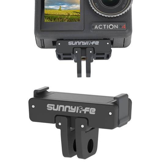 Sunnylife AD691 Magnetic Adapter Mount for DJI Action 2 / Osmo Action 3 / 4 (Black) -  by Sunnylife | Online Shopping South Africa | PMC Jewellery