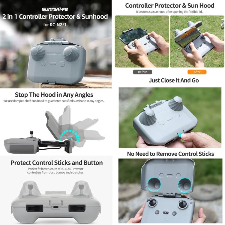 For DJI RC- N2 / N1 Sunnylife YK715 Remote Control Sunshade Protection Cover (Grey) - Others by Sunnylife | Online Shopping South Africa | PMC Jewellery