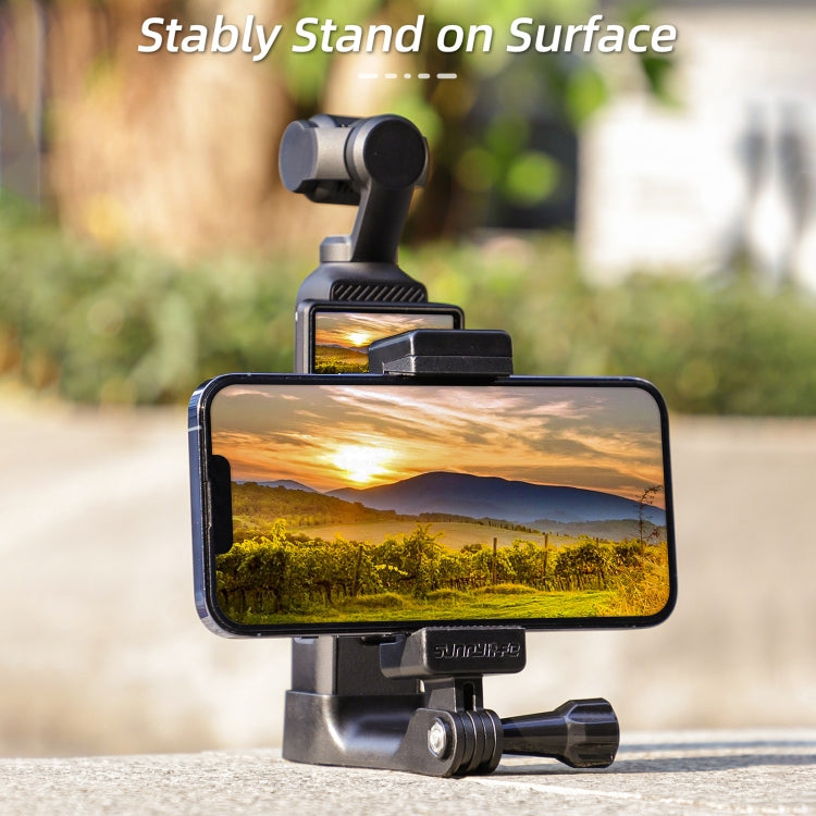 For DJI OSMO Pocket 3 Sunnylife Front Phone Holder Mount Handheld Tripod Expansion Brackets (Black) - Mount & Holder by Sunnylife | Online Shopping South Africa | PMC Jewellery