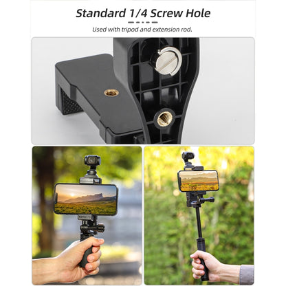 For DJI OSMO Pocket 3 Sunnylife Front Phone Holder Mount Handheld Tripod Expansion Brackets (Black) - Mount & Holder by Sunnylife | Online Shopping South Africa | PMC Jewellery