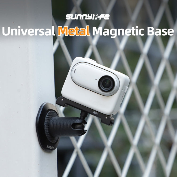 Sunnylife Universal Metal Magnetic Base 1/4 inch Adapter Aluminium Alloy Pivot Stand Base (Black) - Mount & Holder by Sunnylife | Online Shopping South Africa | PMC TechLife | Buy Now Pay Later Mobicred