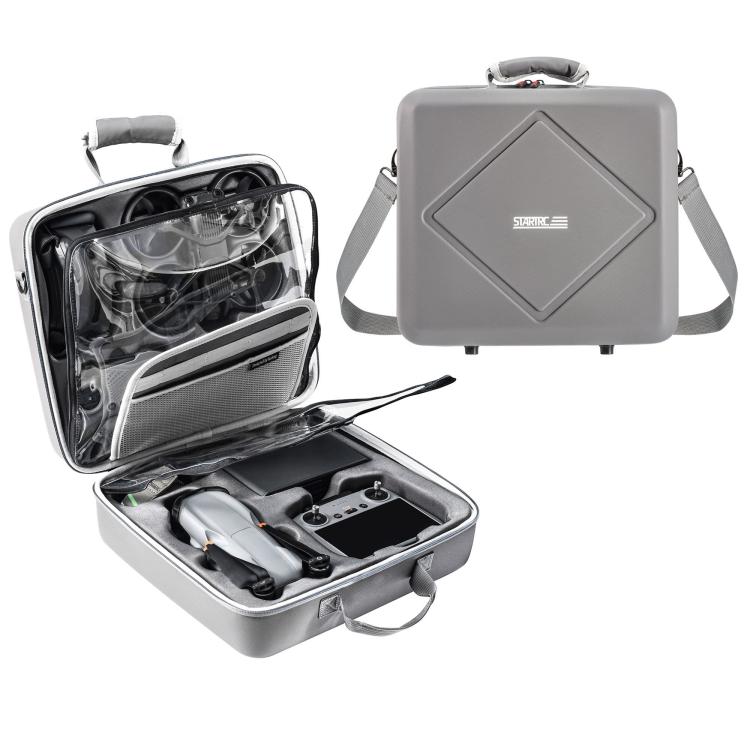 For DJI Air 3 / Air 3S / Avata 2 STARTRC Dual-Drone Shoulder Storage Bag PU Handbag (Grey) - free shipping - PMc TechLife - Order now!