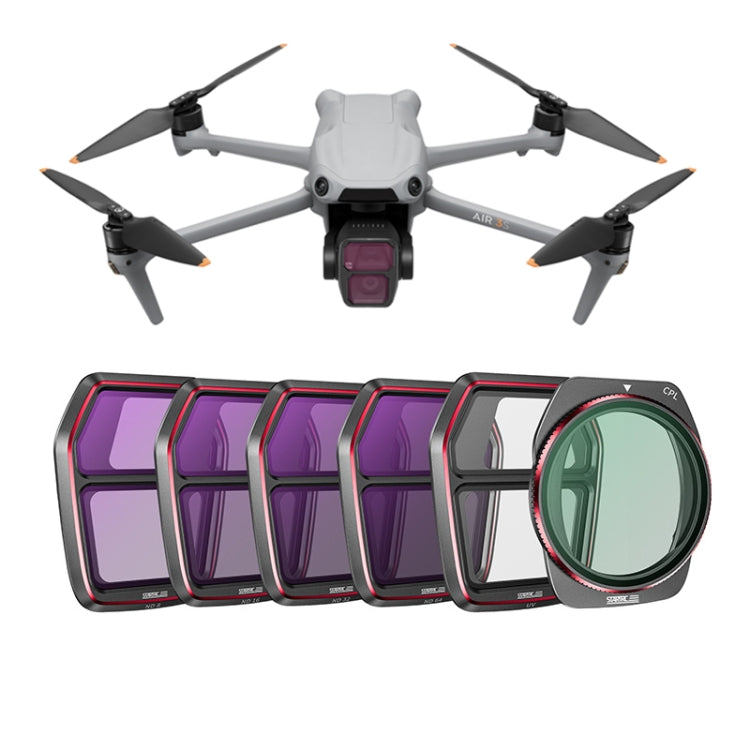 For DJI Air 3S STARTRC 6 in 1 ND8 ND16 ND32 ND64 UV CPL Lens Filter - free shipping - PMC TechLife - Order now!