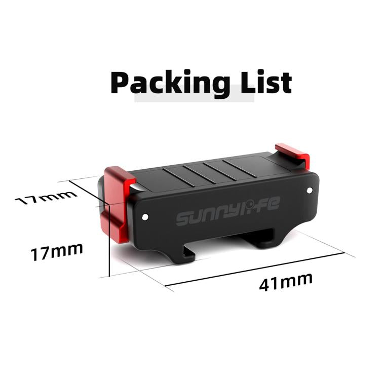 For DJI Osmo Action 5 Pro / 4 / 3 Sunnylife Magnetic Quick-Release Cold Shoe Adapter Action Camera Fill Light Microphone Adapter (Black) - free shipping - PMC TechLife - Order now!