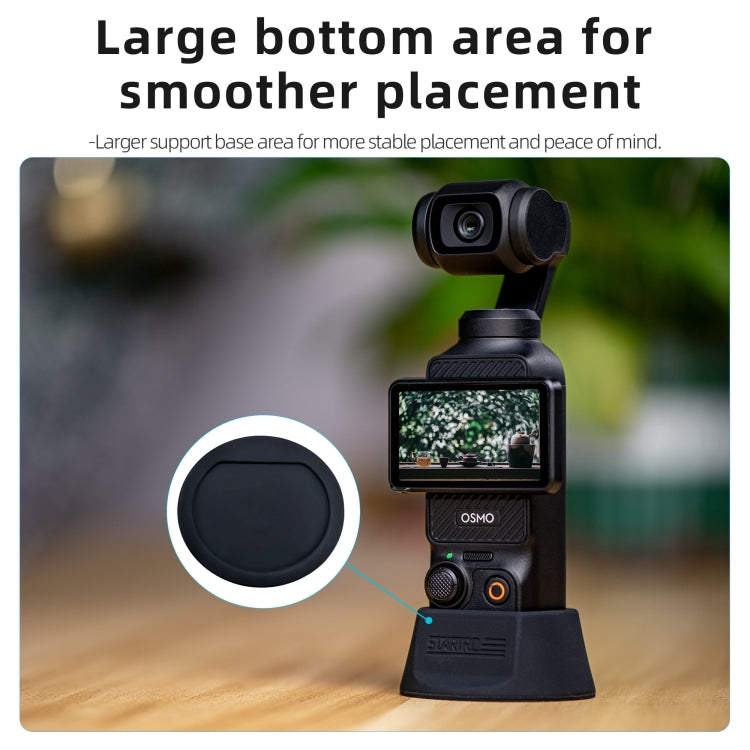 For DJI Osmo Pocket 3 STARTRC Silicone Desktop Base Bracket (Black) - Mount & Holder by STARTRC | Online Shopping South Africa | PMC Jewellery | Buy Now Pay Later Mobicred